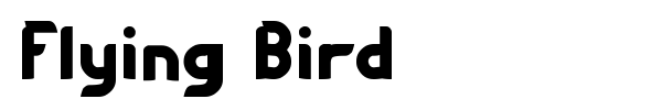 Flying Bird font preview